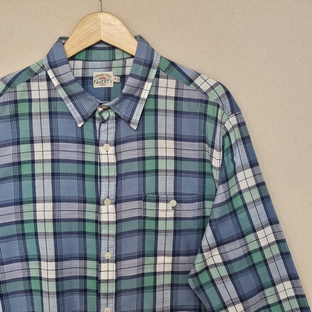 Faherty Long Sleeve Button Down XL